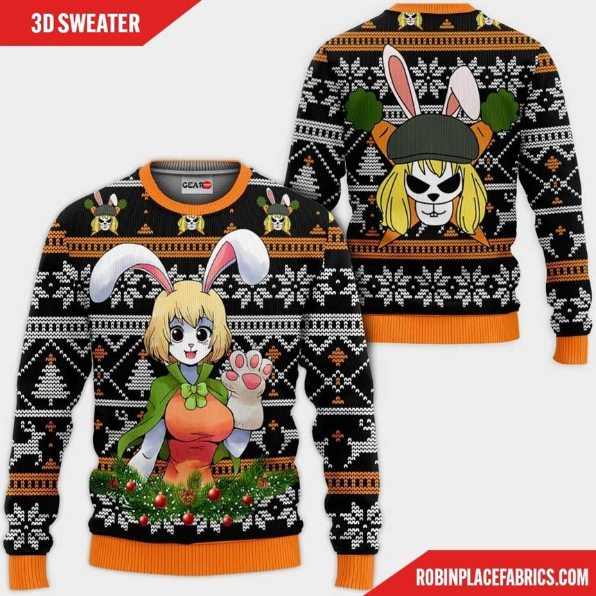 Carrot One Piece Ugly Christmas Sweater, All Over Print Sweatshirt