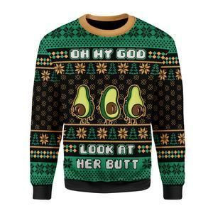 Oh My God Look At Her Ugly Christmas Sweater, All Over Print Sweatshirt