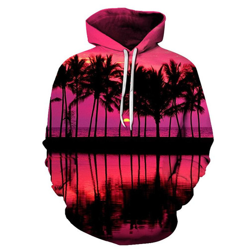 Beautiful Sunset At Hawaii Beach For Unisex 3D All Over Print Hoodie, Zip-up Hoodie