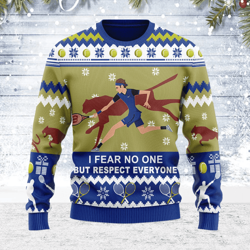 Respect Everyone Ugly Christmas Sweater, All Over Print Sweatshirt