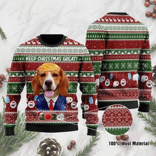 Beagle Keep Great Ugly Christmas Sweater