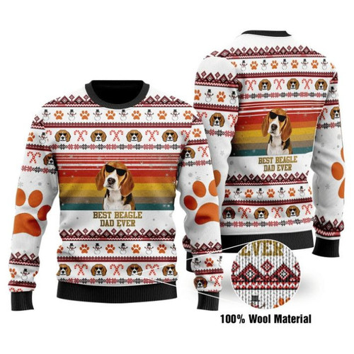 Lovely Best Beagle Dad Ever All Over Printed Ugly Sweater
