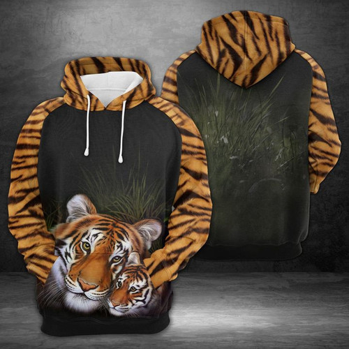 Tiger 3D All Over Print Hoodie, Zip-up Hoodie