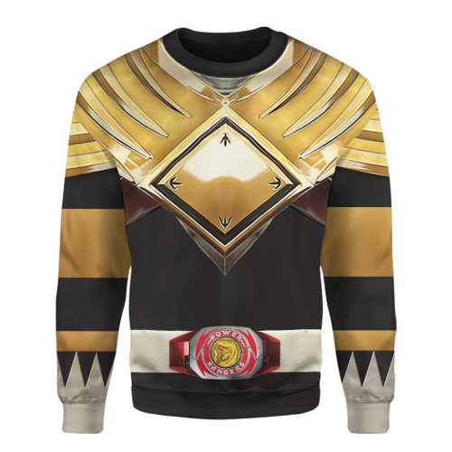 Mighty Morphin Black Power Rangers For Unisex Ugly Christmas Sweater, All Over Print Sweatshirt