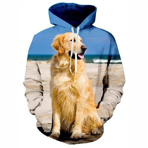 Beach Dog 3D All Over Print Hoodie, Zip-up Hoodie