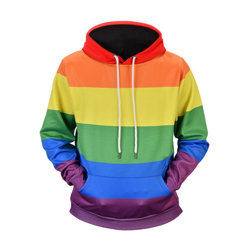 LGBT Ombre Strip Cool 3D All Over Print Hoodie, Zip-up Hoodie