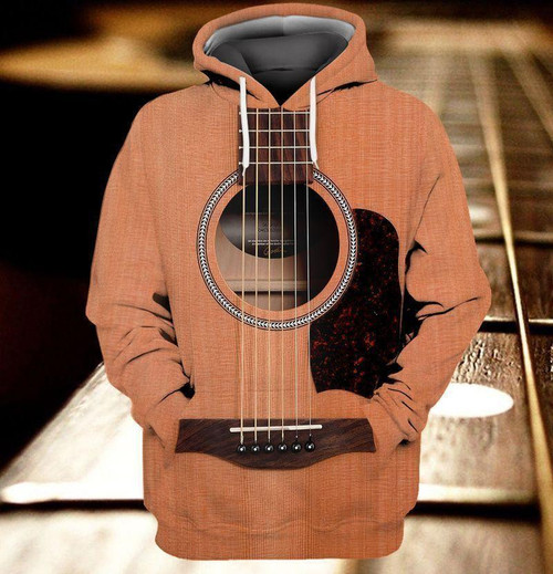 Guitar Mahogany 3D All Over Print Hoodie, Zip-up Hoodie