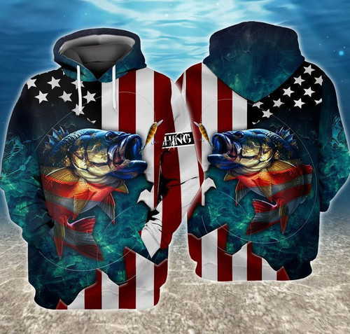 4th Of July Independence Day American Fishing For Men And Women 3D All Over Print Hoodie, Zip-up Hoodie