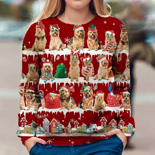 Australian Terrier Snow Christmas Ugly Sweater