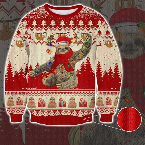 Sloth Christmas For Unisex Ugly Christmas Sweater, All Over Print