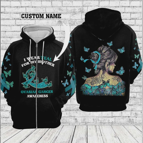 Personalized Cancer Awareness 3D All Over Print Hoodie, Zip-up Hoodie