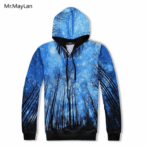 Galaxy Big Trees Forest 3d All Over Print Hoodie, Zip-Up Hoodie