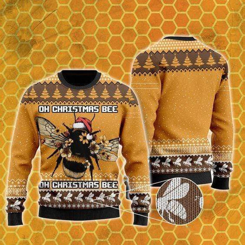 Oh Christmas Bee Ugly Christmas Sweater, All Over Print Sweatshirt