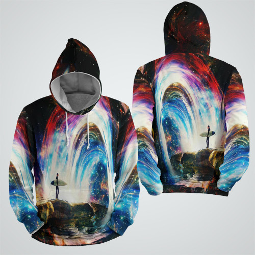 The Galaxy Portal Illustration For The Surfer 3d Full Over Print Hoodie Zip Hoodie Sweater Tshirt