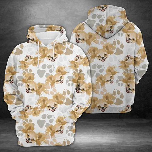 Dog Paws Chihuahua 3D All Over Print Hoodie, Zip-up Hoodie