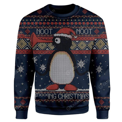 Penguin Ugly Christmas Sweater, All Over Print Sweatshirt
