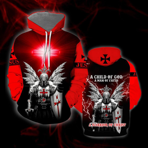 A Child Of God A Man Of Faith Jesus 3D Hoodie Zip Hoodie, 3D All Over Print Hoodie Zip Hoodie