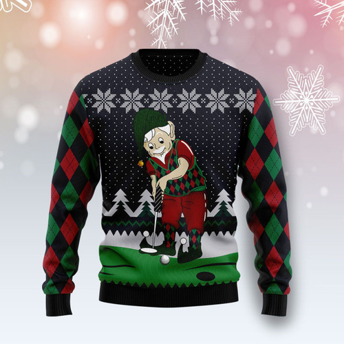 Golf Lover Ugly Christmas Sweater, All Over Print Sweatshirt