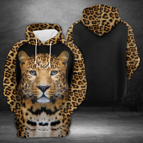 Leopard 3D All Over Print Hoodie, Zip-up Hoodie