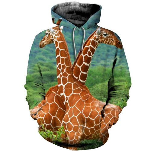 Giraffe 3D All Over Print Hoodie, Zip-up Hoodie