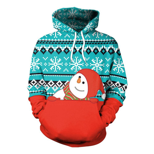 Snowman 3D All Over Print Hoodie, Zip-up Hoodie