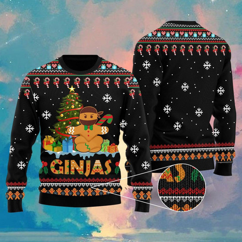Ginjas Ugly Christmas Sweater, Ginjas 3D All Over Printed Sweater