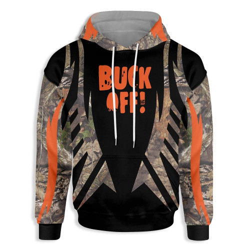 Hunting Buck Off And Camouflage For Unisex 3D All Over Print Hoodie, Zip-up Hoodie