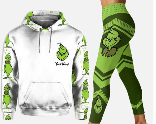 Personalized The Grinch Custom Hoodie And Leggings All Over Printed Ver 2
