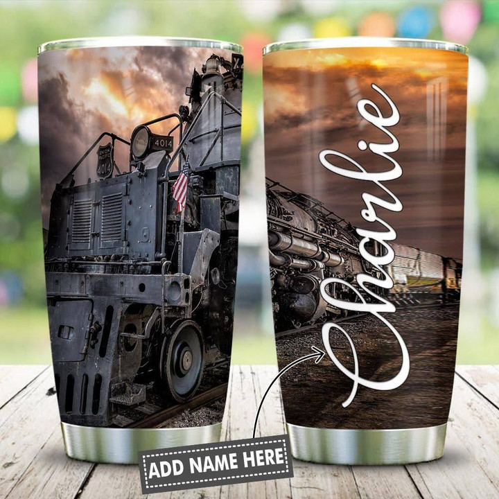 Old Railroad Personalized Tumbler Cup Stainless Steel Insulated Tumbler 20 Oz Best Gifts For Birthday Christmas Thanksgiving Tumbler For Coffee/ Tea With Lid, Unique Gifts For Friends Relatives