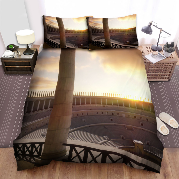 Colosseum In Sunrise Bed Sheets Spread  Duvet Cover Bedding Sets