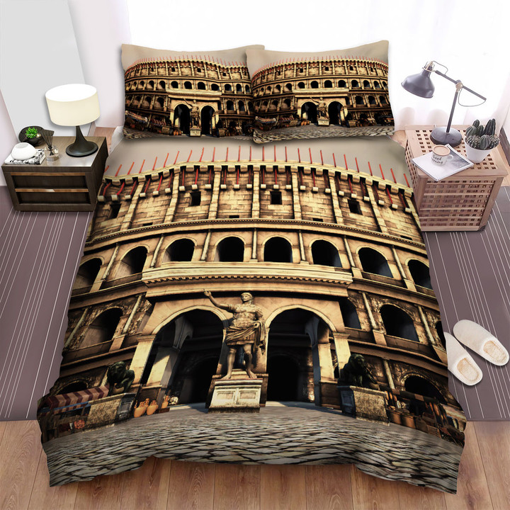 Colosseum Gladiator Art Design Bed Sheets Spread  Duvet Cover Bedding Sets