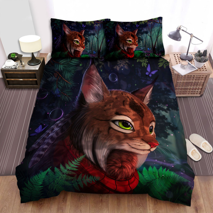 The Wild Animal - The Lynx In The Fantasy Jungle Bed Sheets Spread Duvet Cover Bedding Sets