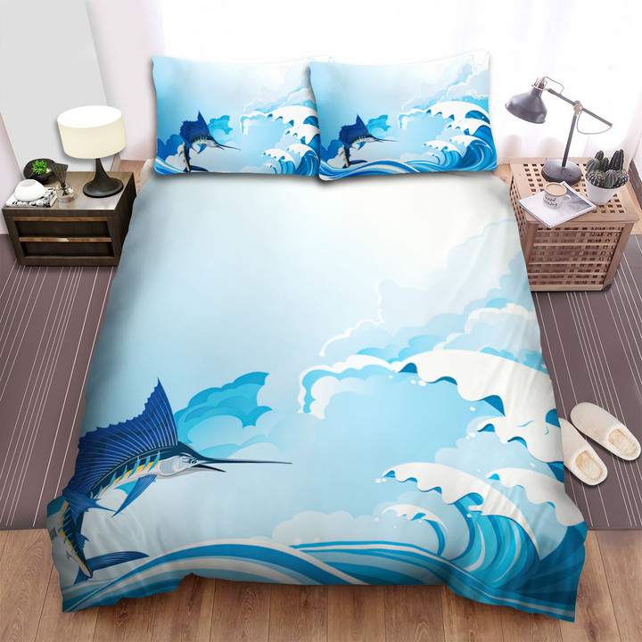 The Wild Animal - The Sailfish Versus The Wave Bed Sheets Spread Duvet Cover Bedding Sets