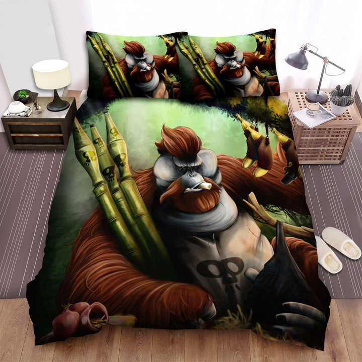 The Wild Animal - The Orangutan Terrorist Art Bed Sheets Spread Duvet Cover Bedding Sets