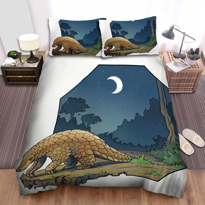 The Wildlife -The Pangolin Moving In The Forest Bed Sheets Spread Duvet Cover Bedding Sets