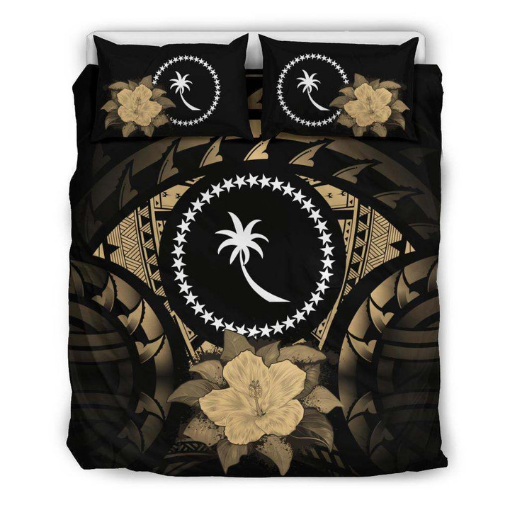 Chuuk Brown Hibiscus  Bed Sheets Spread  Duvet Cover Bedding Sets