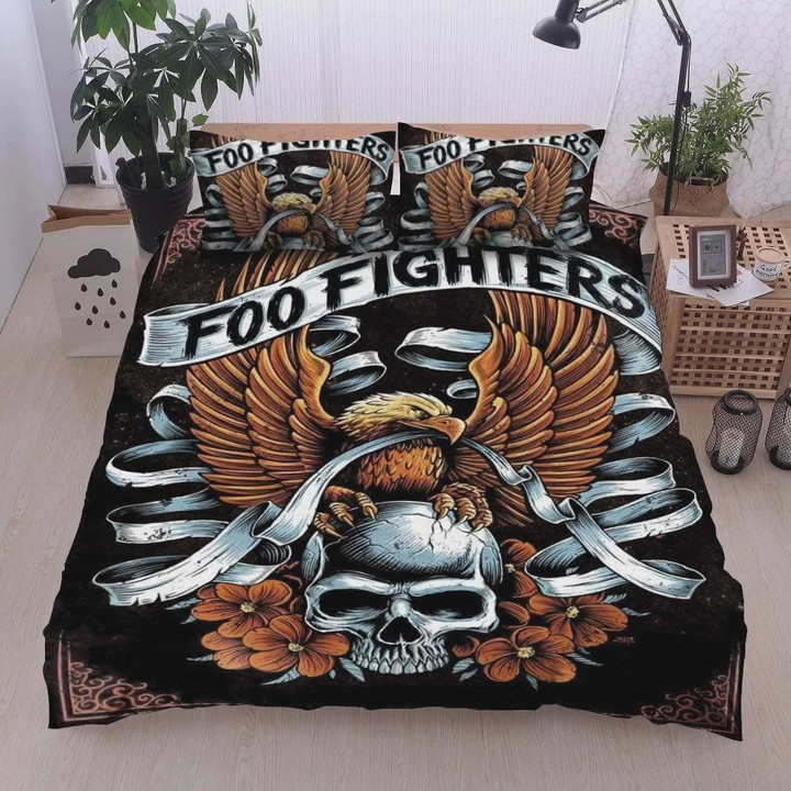 Foo Fighters Skull  Bed Sheets Spread  Duvet Cover Bedding Sets