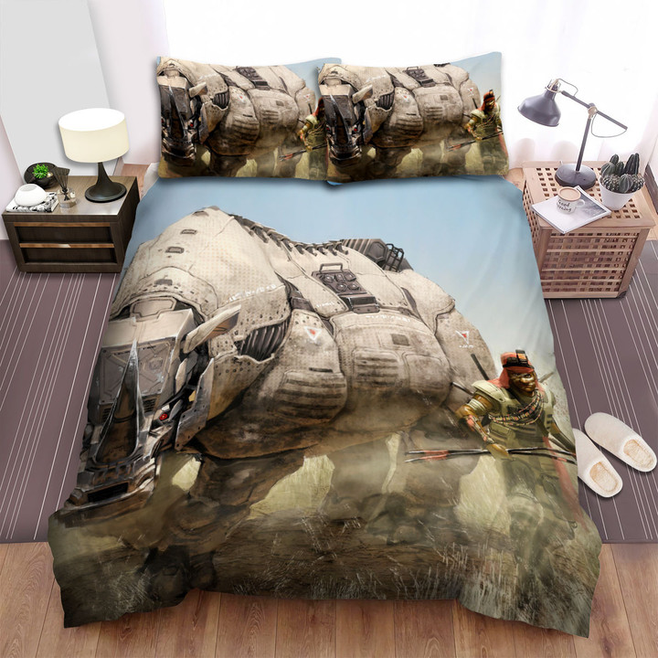 The Wildlife - The Rhinoceros Robot Bed Sheets Spread Duvet Cover Bedding Sets