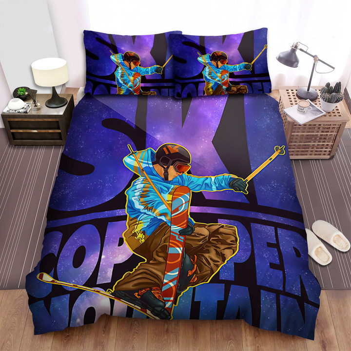 Colorado Ski Copper Mountain Bed Sheets Spread  Duvet Cover Bedding Sets