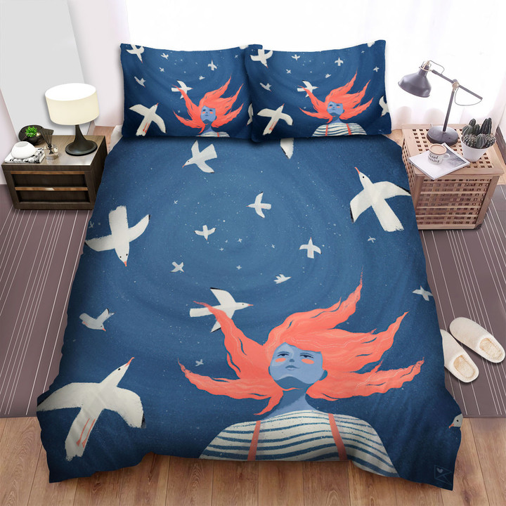 The Wild Animal - The Seagull Cyclone Bed Sheets Spread Duvet Cover Bedding Sets
