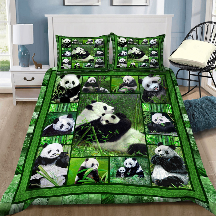 Panda Mom And Baby Bamboo Forest  Bed Sheets Spread  Duvet Cover Bedding Sets Perfect Gifts For Panda Lover Gifts For Birthday Christmas Thanksgiving