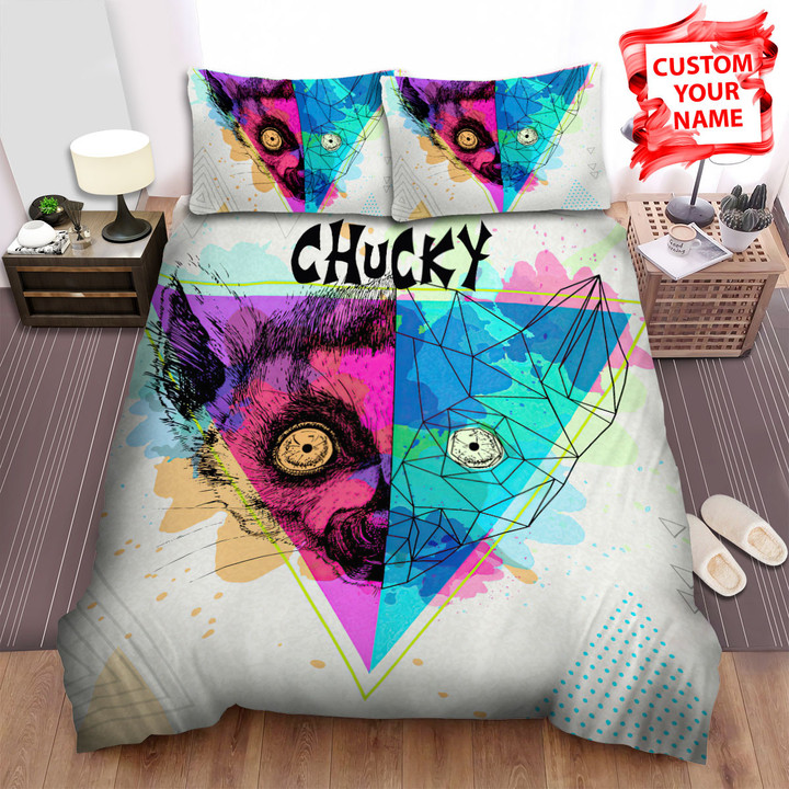 Personalized The Lemur Face Art Bed Sheets Spread Duvet Cover Bedding Sets