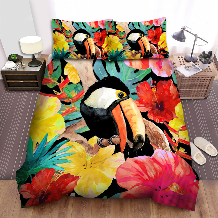 The Toucan Bowing Head Bed Sheets Spread Duvet Cover Bedding Sets
