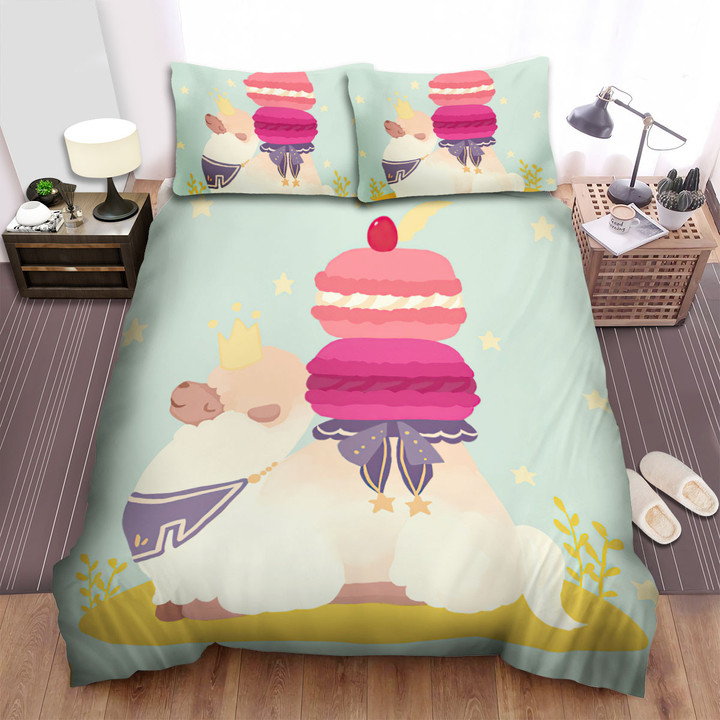The Wildlife - The White Camel Carrying Macaron Bed Sheets Spread Duvet Cover Bedding Sets