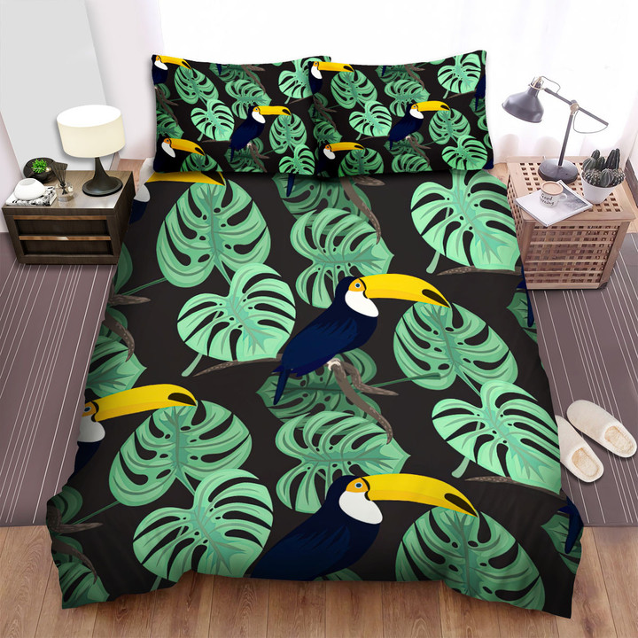 The Toucan And Green Leaves Bed Sheets Spread Duvet Cover Bedding Sets