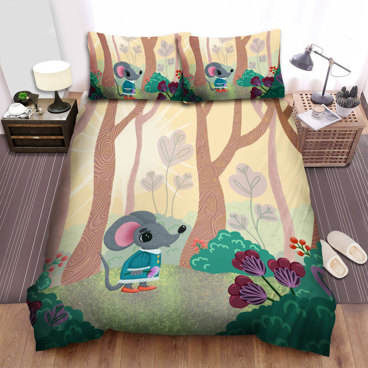 The Wildlife - The Mouse In Green Dress Bed Sheets Spread Duvet Cover Bedding Sets