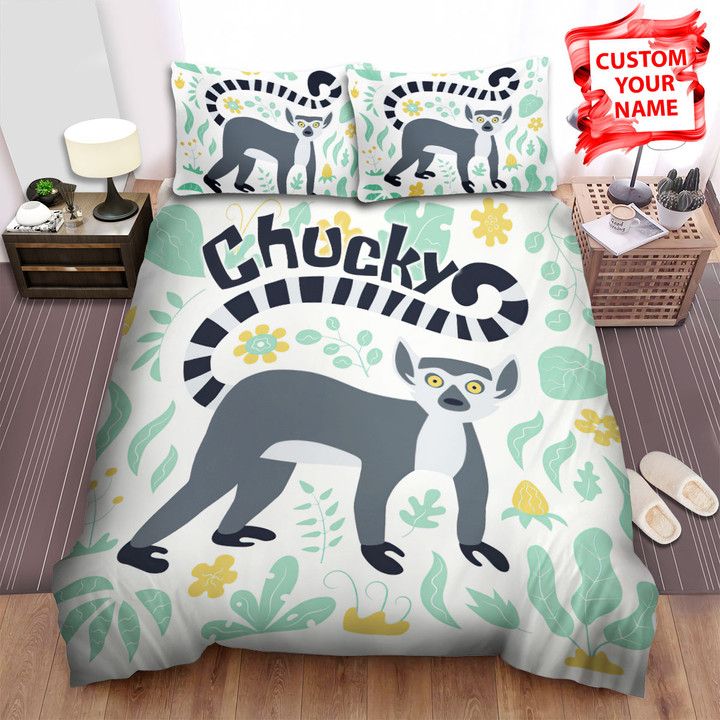 Personalized The Lemur And Plants Pattern Bed Sheets Spread Duvet Cover Bedding Sets