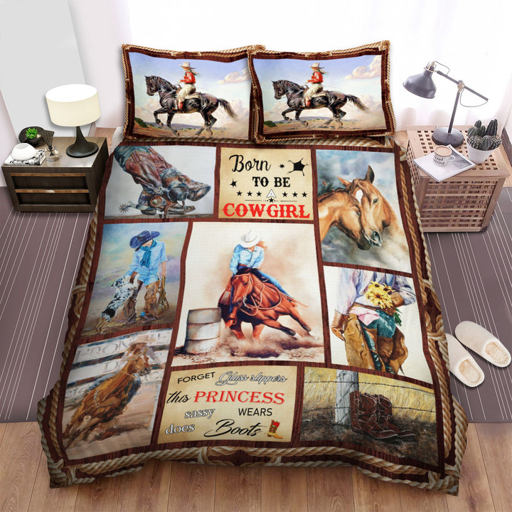 Born To Be A Cowgirl Bed Sheets Spread Duvet Cover Bedding Sets