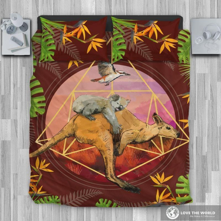 Australian Kangaroo Duvet Cover Bedding Set
