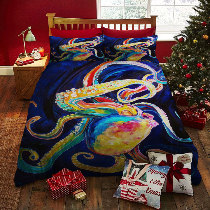 Octopus Digital Artwork Bed Sheets Spread Duvet Cover Bedding Sets